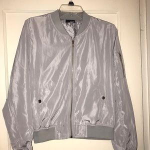 Wet seal silver/grey bomber jacket